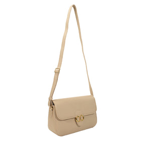 Bolsa de Couro Tiracolo Emily - Creme