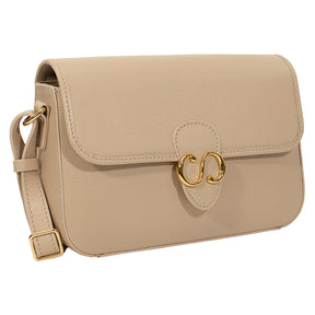 Bolsa de Couro Tiracolo Emily - Creme