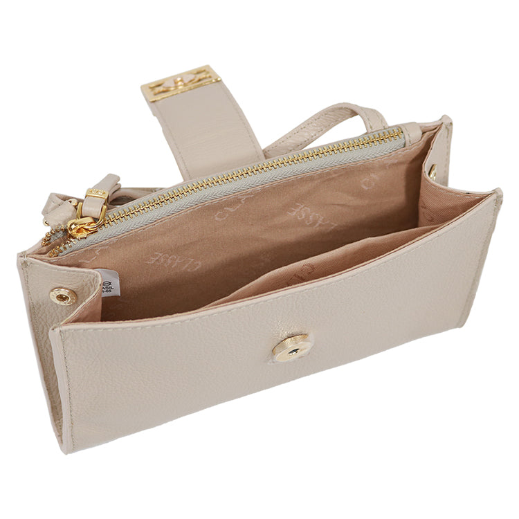 Bolsa Crosbody de Couro BELLE - Creme