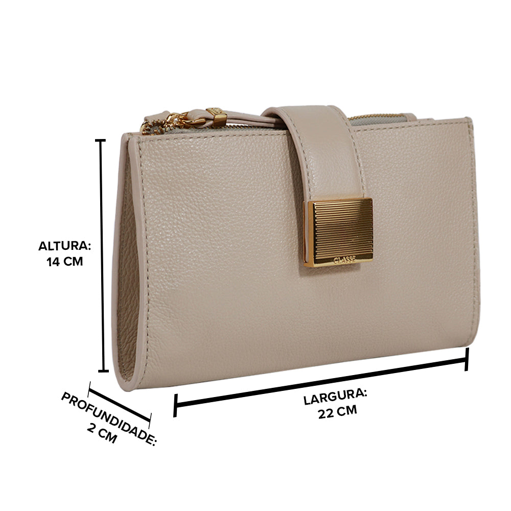 Bolsa Crosbody de Couro BELLE - Creme