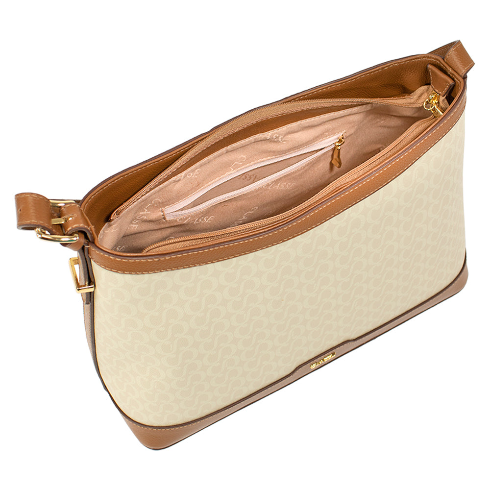 Bolsa Crossbody Canvas - Creme