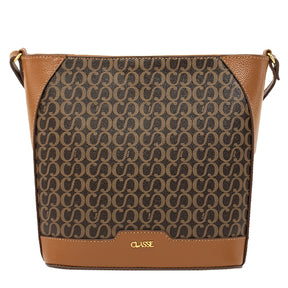 Bolsa Crossbody Canvas - Marrom