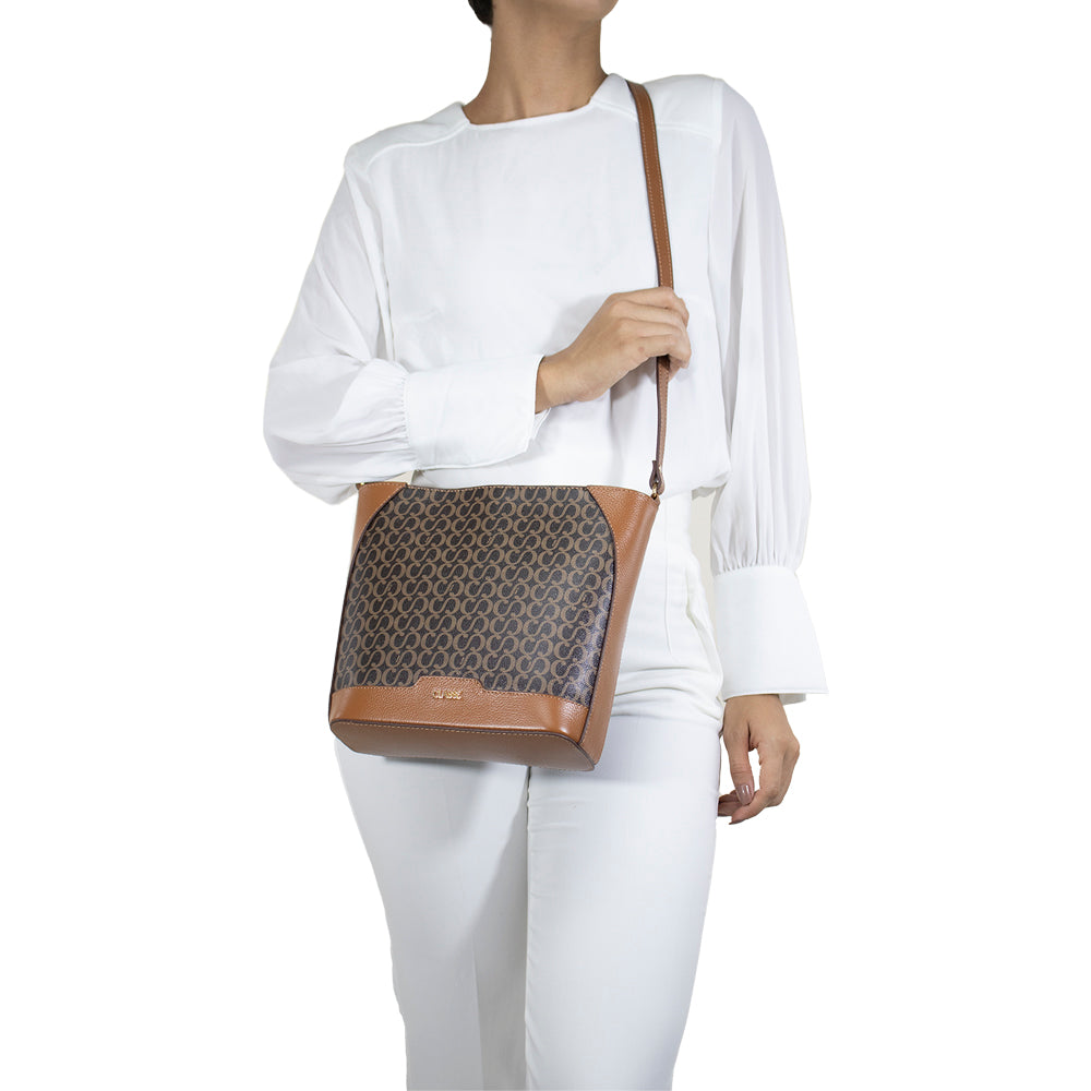 Bolsa Crossbody Canvas - Marrom