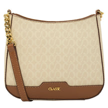 Bolsa Crossbody Canvas Com Corrente - Creme