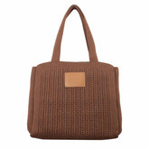 Bolsa Shopping Bag de Crochê Lila - Pinha/Nocciola