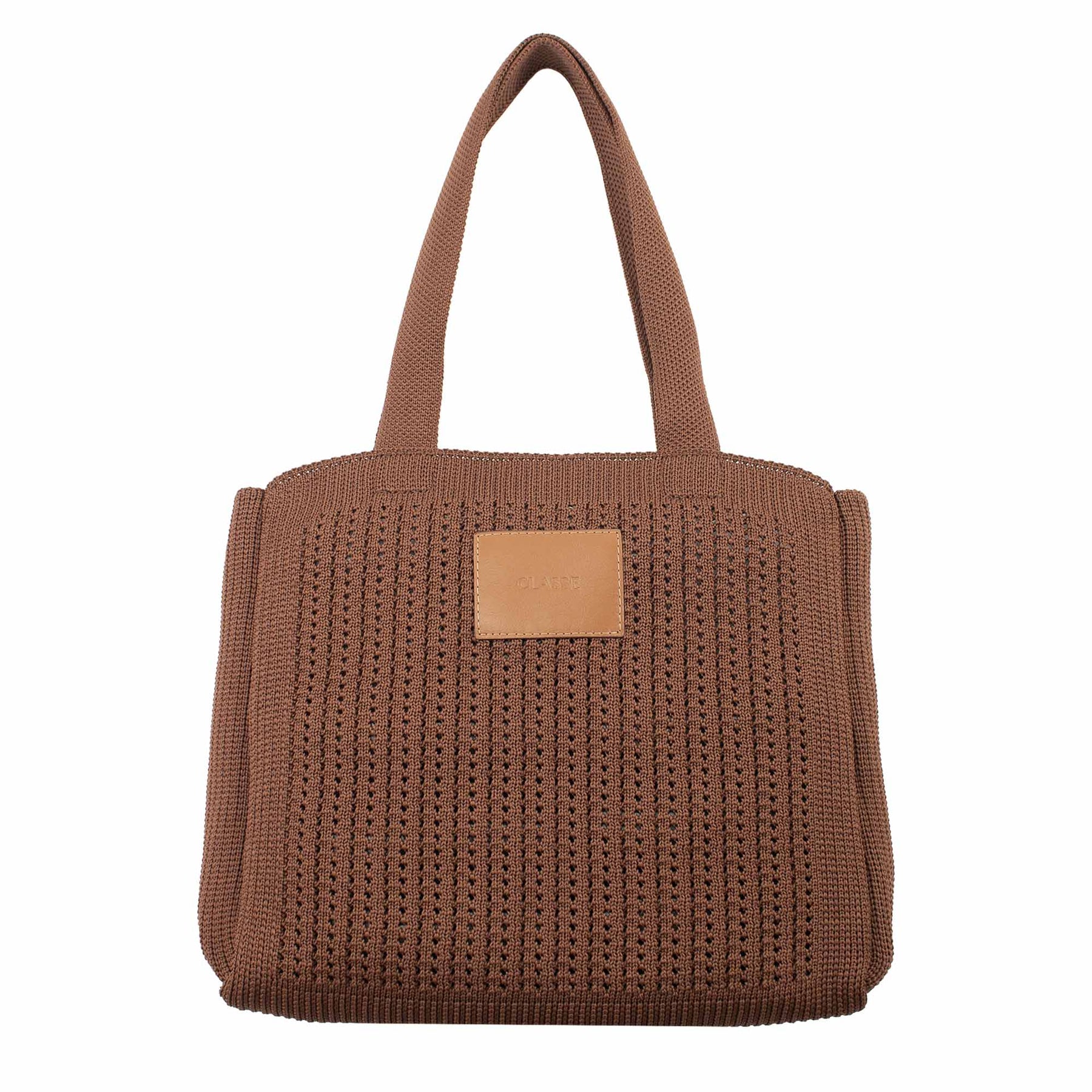 Bolsa Shopping Bag de Crochê Lila - Pinha/Nocciola