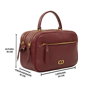 Bolsa Camera Bag de Couro Tereza - Ruby