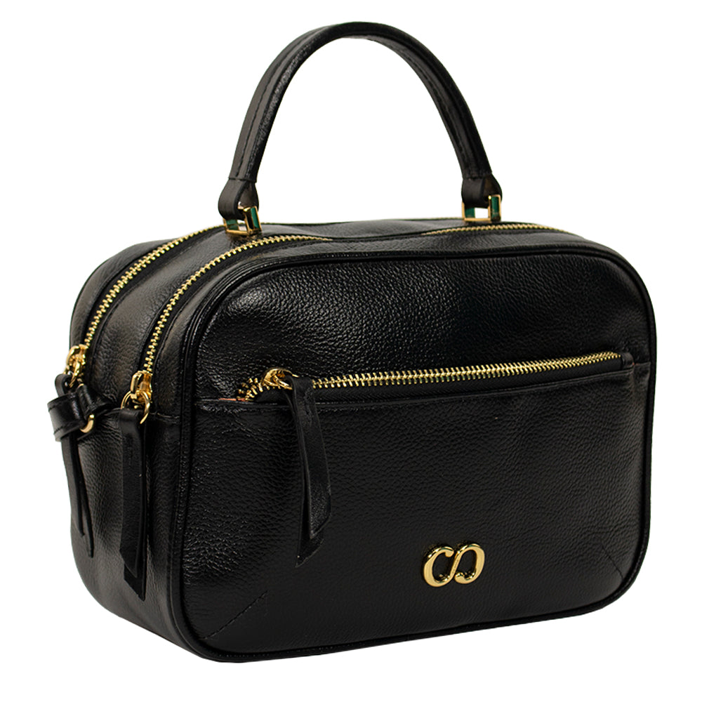 Bolsa Camera Bag de Couro Tereza - Preto