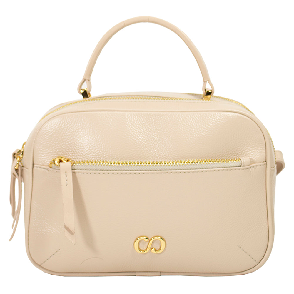 Bolsa Camera Bag de Couro Tereza - Creme