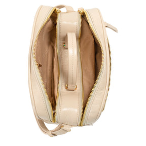 Bolsa Camera Bag de Couro Tereza - Creme