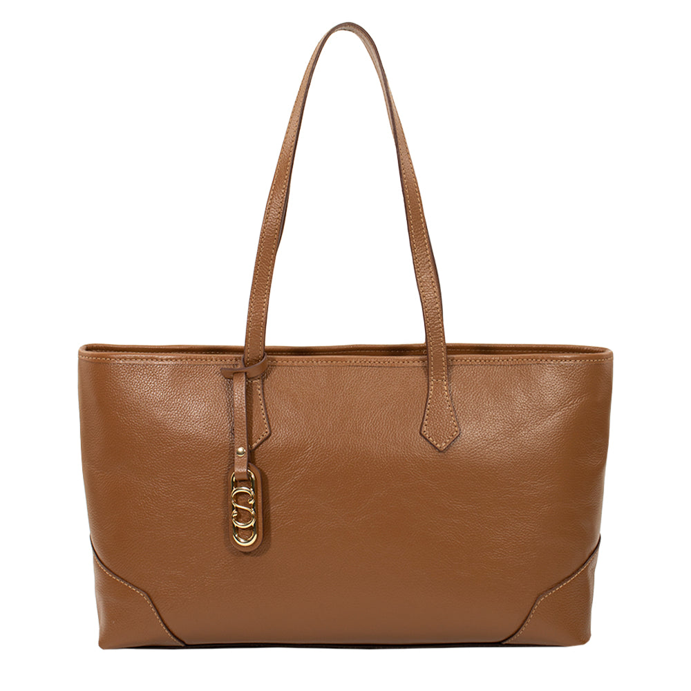 Bolsa Shopping Bag de Couro - Nocciola