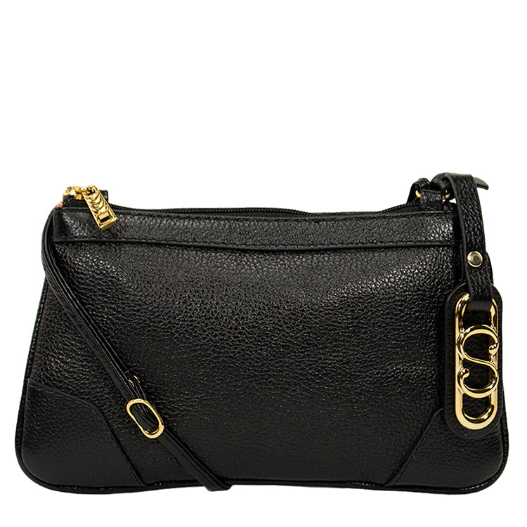 Bolsa Crossbody de couro Emily Summer - Preto