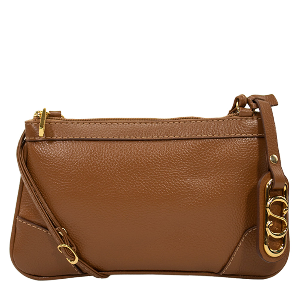 Bolsa Crossbody de couro Emily Summer - Nocciola