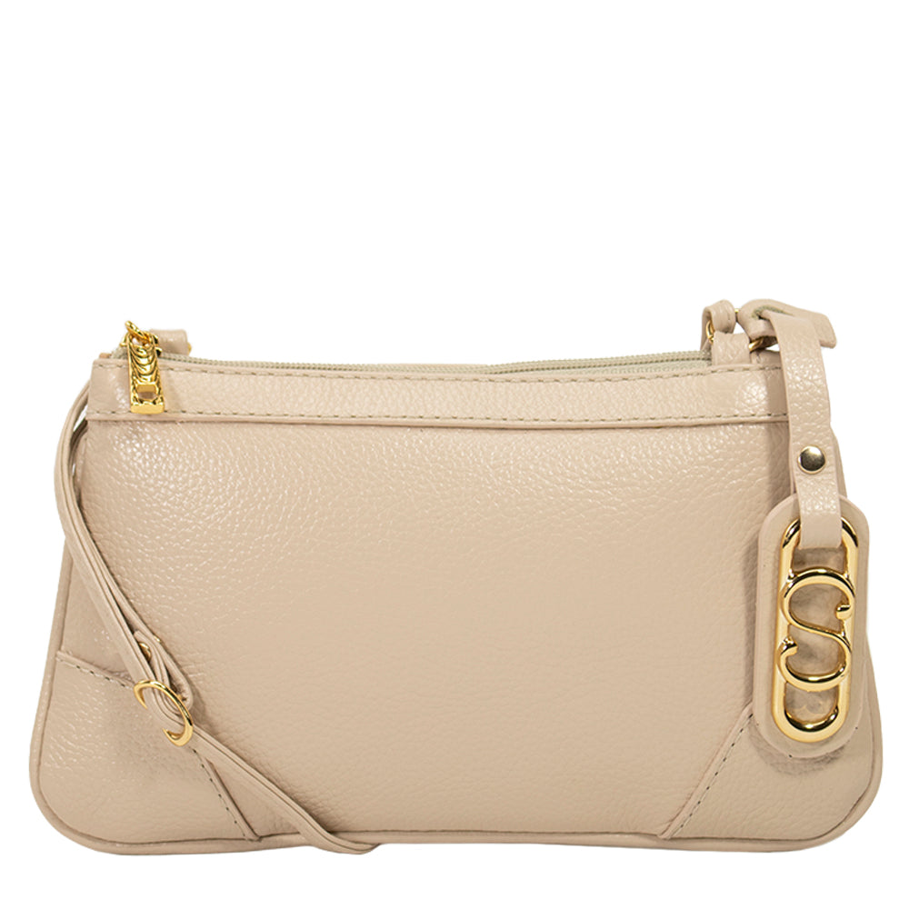 Bolsa Crossbody de couro Emily Summer - Creme