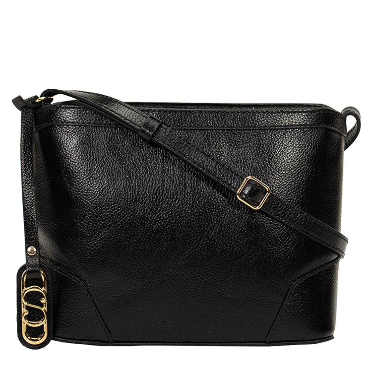 Bolsa Crossbody de Couro Emily Summer - Preto