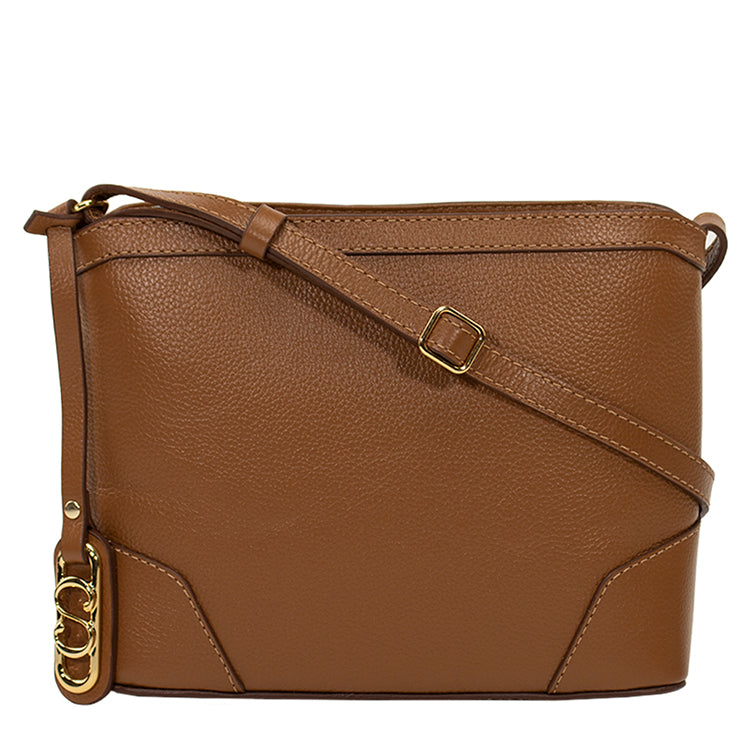 Bolsa Crossbody de Couro Emily Summer - Nocciola