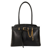 Combo: Bolsa Shopping Bag de Couro Sam - Preto + Carteira Exclusiva