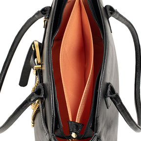 Combo: Bolsa Shopping Bag de Couro Sam - Preto + Carteira Exclusiva