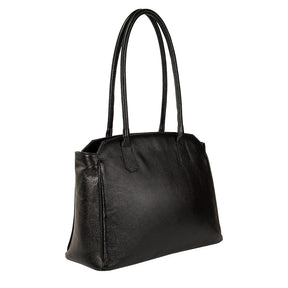Combo: Bolsa Shopping Bag de Couro Sam - Preto + Carteira Exclusiva