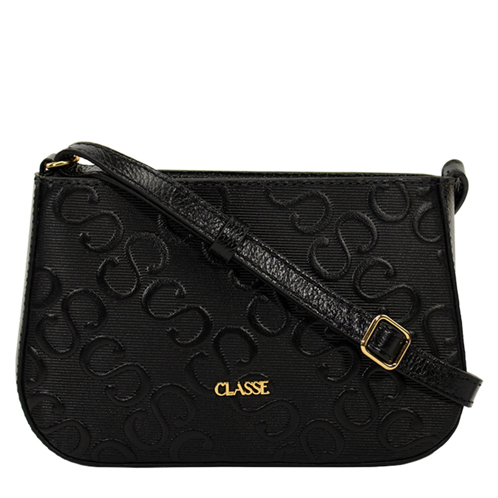 Bolsa Crossbody de Couro Kora Summer - Preto