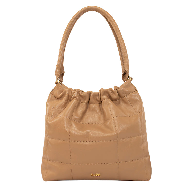 Shopping Bag de Couro Rebecca - Creme