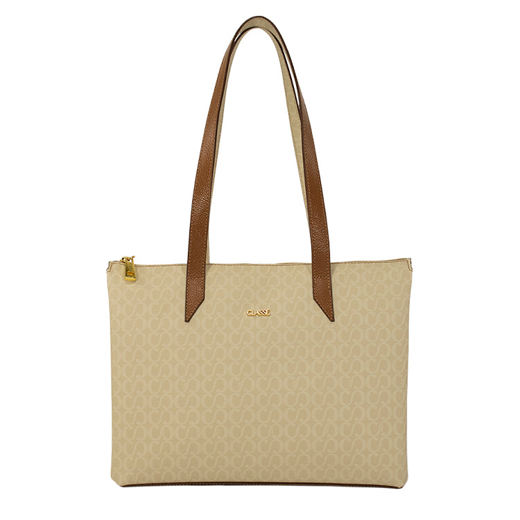 Bolsa Shopping Bag Canvas Mimi - Creme