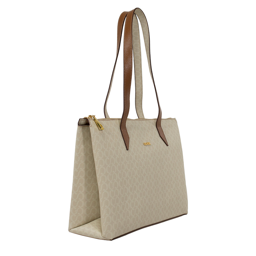 Bolsa Shopping Bag Canvas Mimi - Creme