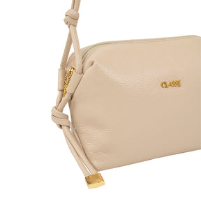 Bolsa Crossbody de Couro Kris - Creme