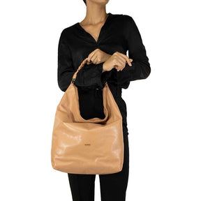 Bolsa de couro Hobo  Bella -  Tan