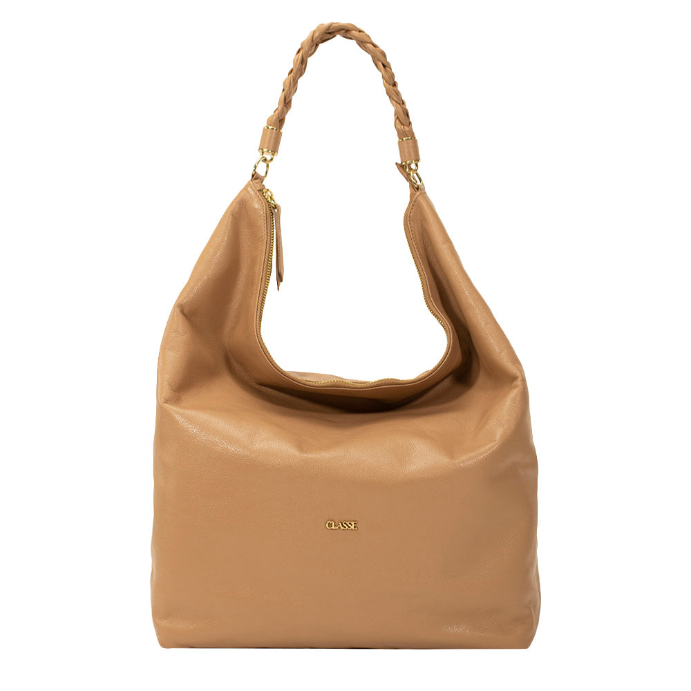 Bolsa de couro Hobo  Bella -  Tan