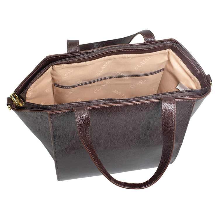 Bolsa de Couro Tote Bag Edite - Chocolate