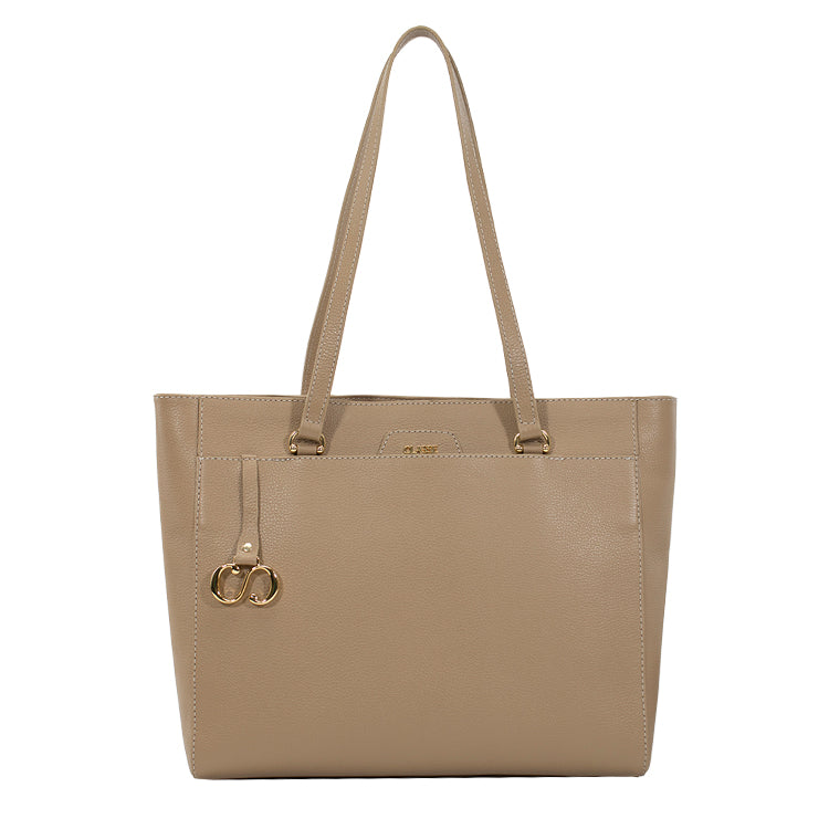 Bolsa de Couro Shopping Bag Maitê - Camel