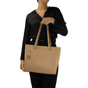 Bolsa de Couro Shopping Bag Maitê - Camel