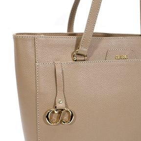 Bolsa de Couro Shopping Bag Maitê - Camel