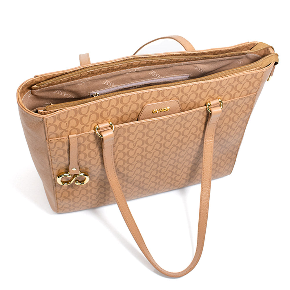 Bolsa Shopping Bag Maitê Canvas - Tan