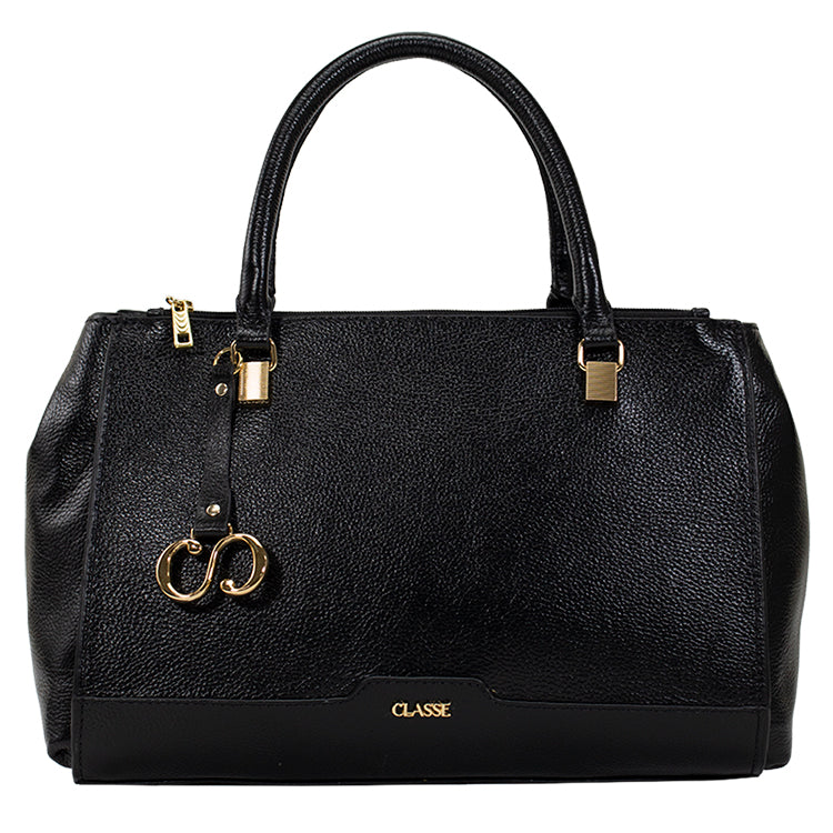 Bolsa de Couro Tote Bag Maitê - Preto