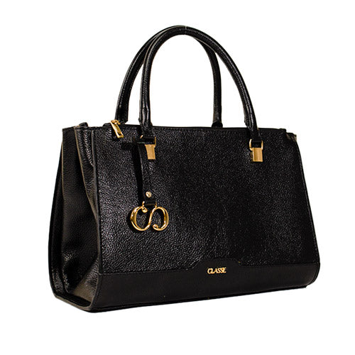 Bolsa de Couro Tote Bag Maitê - Preto