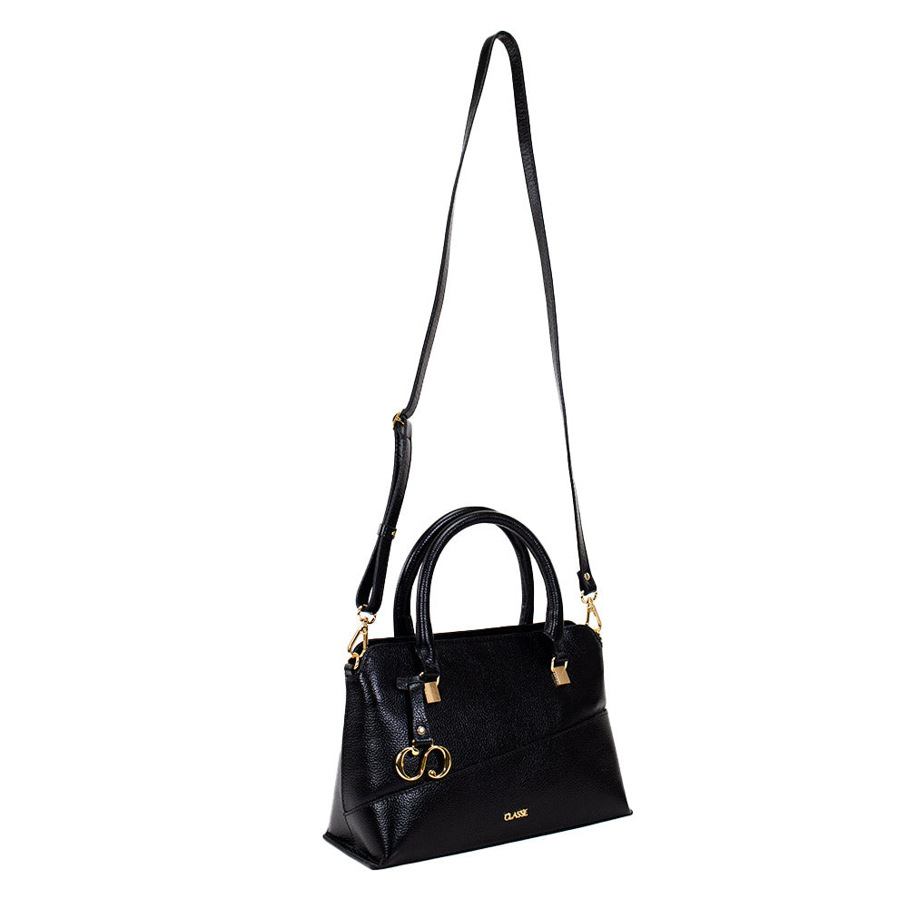 Bolsa de Couro Tote Bag Maitê - Preto