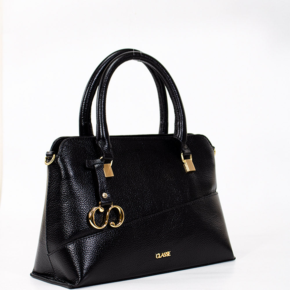 Bolsa de Couro Tote Bag Maitê - Preto