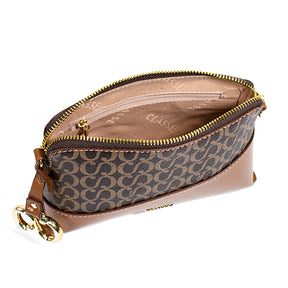 Bolsa Crossbody Maitê Canvas - Marrom/Nocciola