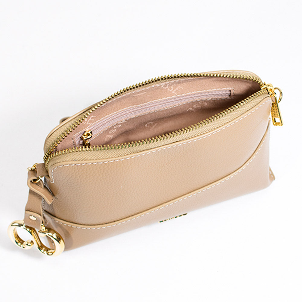 Bolsa de Couro Crossbody Maitê - Camel