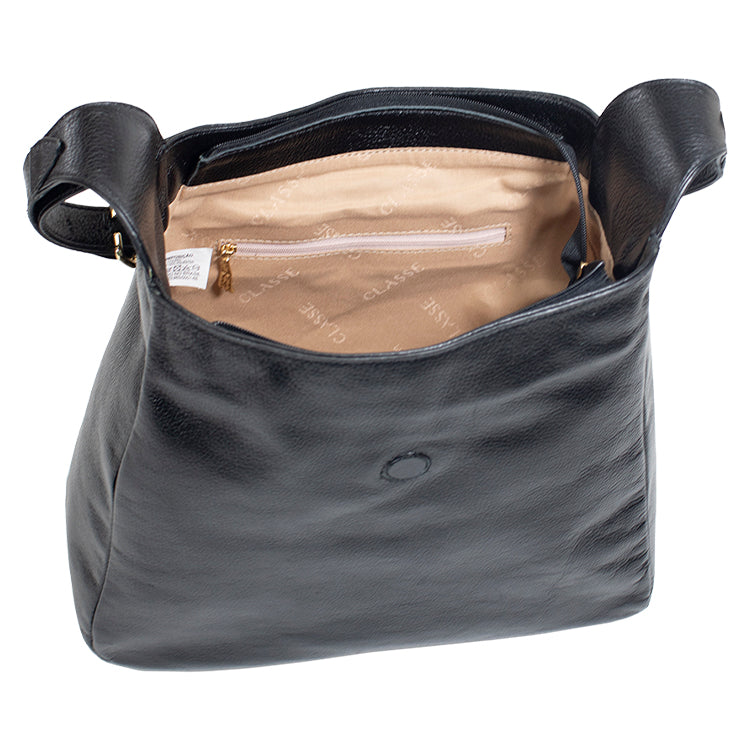 Bolsa de Couro Hobo Suri - Preto