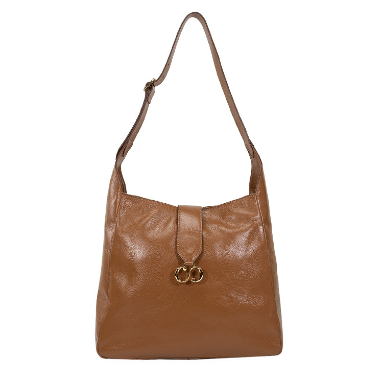 Bolsa de Couro Hobo Suri - Nocciola