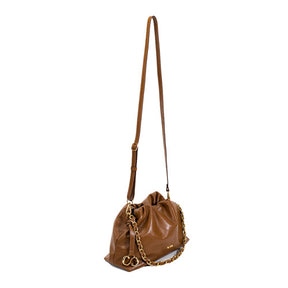 Bolsa de Couro Crossbody Bag Bru - Nocciola