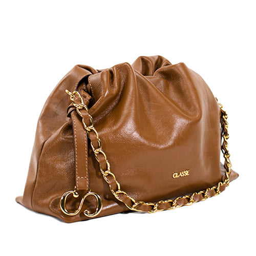 Bolsa de Couro Crossbody Bag Bru - Nocciola