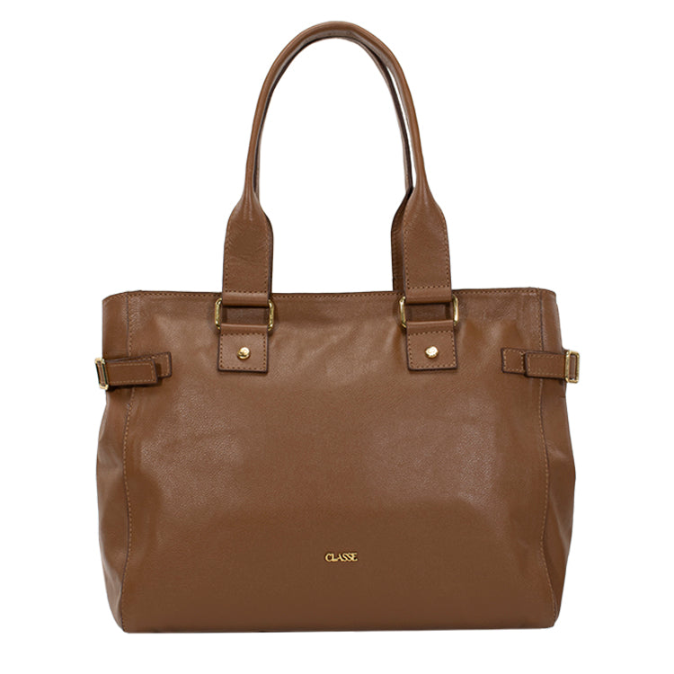 Bolsa de Couro Tote Luisa - Nocciola Soft