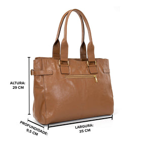 Bolsa de Couro Tote Luisa - Nocciola Soft