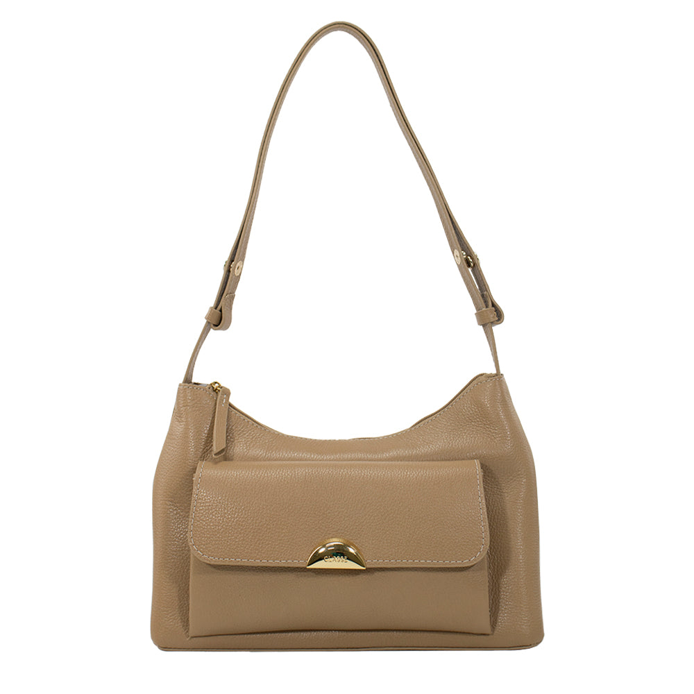 Bolsa de Couro Crossbody Bag Luma - Camel