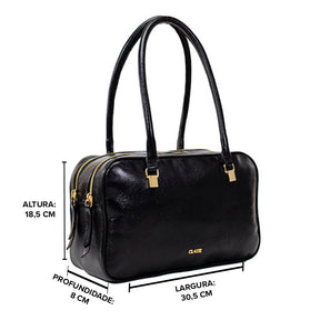 Bolsa de Couro Maxi Camera Bag Sena - Preto