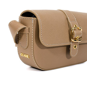 Bolsa de Couro Tiracolo Bag Clara - Camel